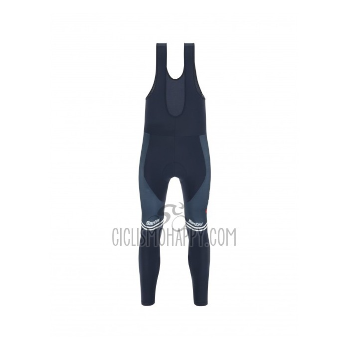 Trek Segafredo Cycling Jersey Bib Tight 2021 Long Sleeve White Deep Blue